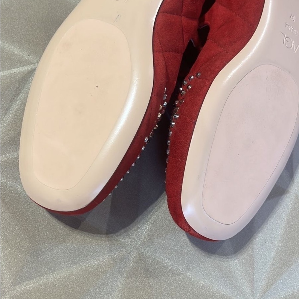 AGL Red Studded Mary Jane Ballet Flats – Nwt Multiple Sizes made in Italy - Picture 3 of 7